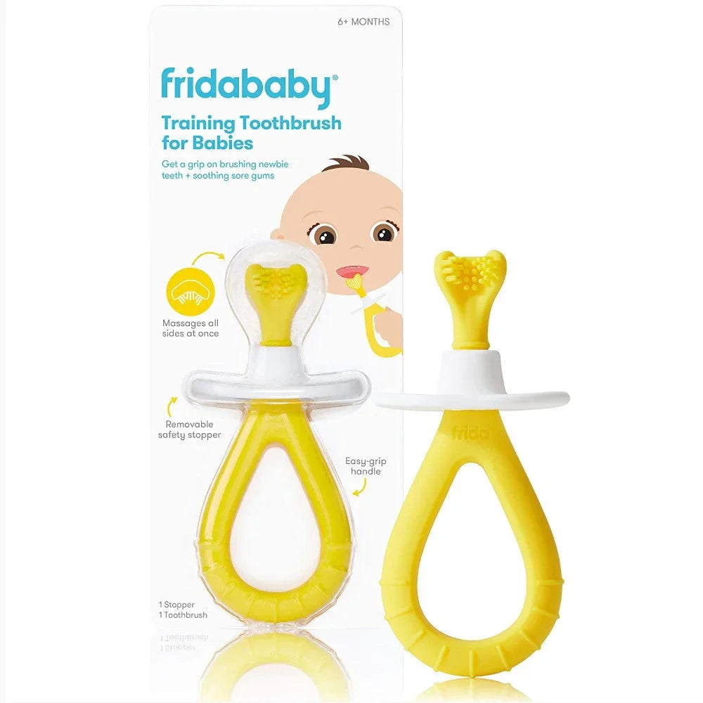 Frida Baby Training Toothbrush For Babies With Soft Silicone Bristles