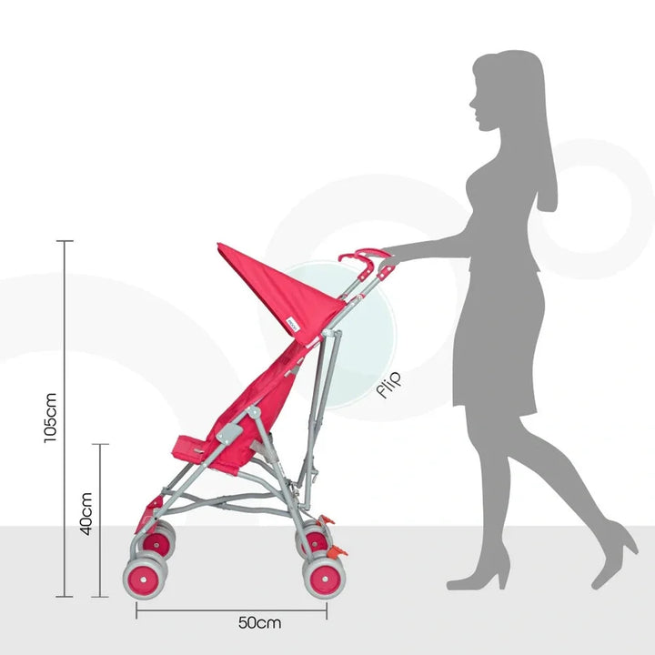 Moon - Jet-Light Weight/Compact Fold Buggy Stroller - Red