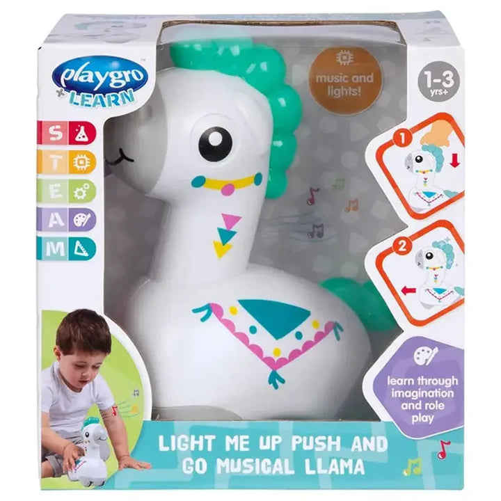 Playgro - Light Me Up Push and Go Musical Llama