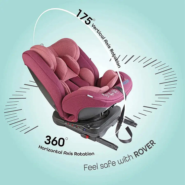 Moon - Rover - Baby/Infant Car Seat Group:(0+,1,2,3) (0-12 Years) 360° Rotate - Pink