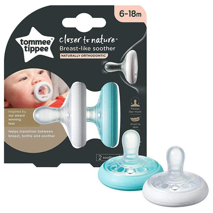 Tommee Tippee Closer To Nature Breast Like Soother 6-18m, Pack of 2