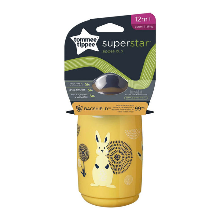 Tommee Tippee Sippee Trainer Cup Sippy Bottle for Toddlers, Leakproof 390ml 12m+