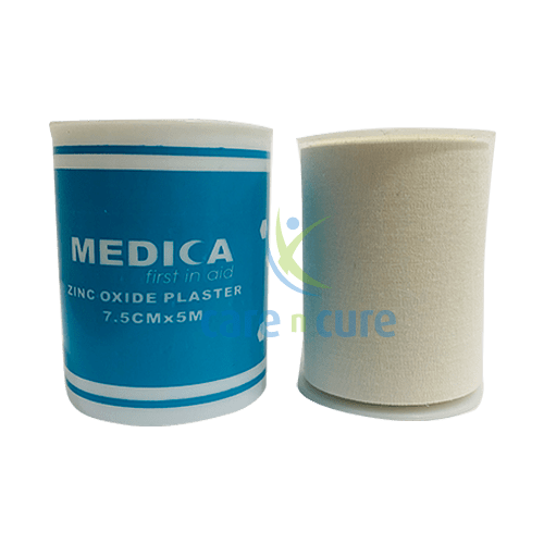 Medica Zinc Oxide Plaster 7.5 cm X 5 M With Cover