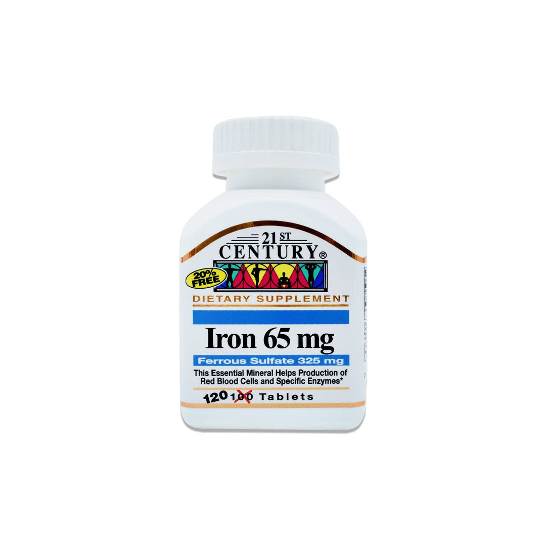 21st Century Iron 65mg, 120 Tablets