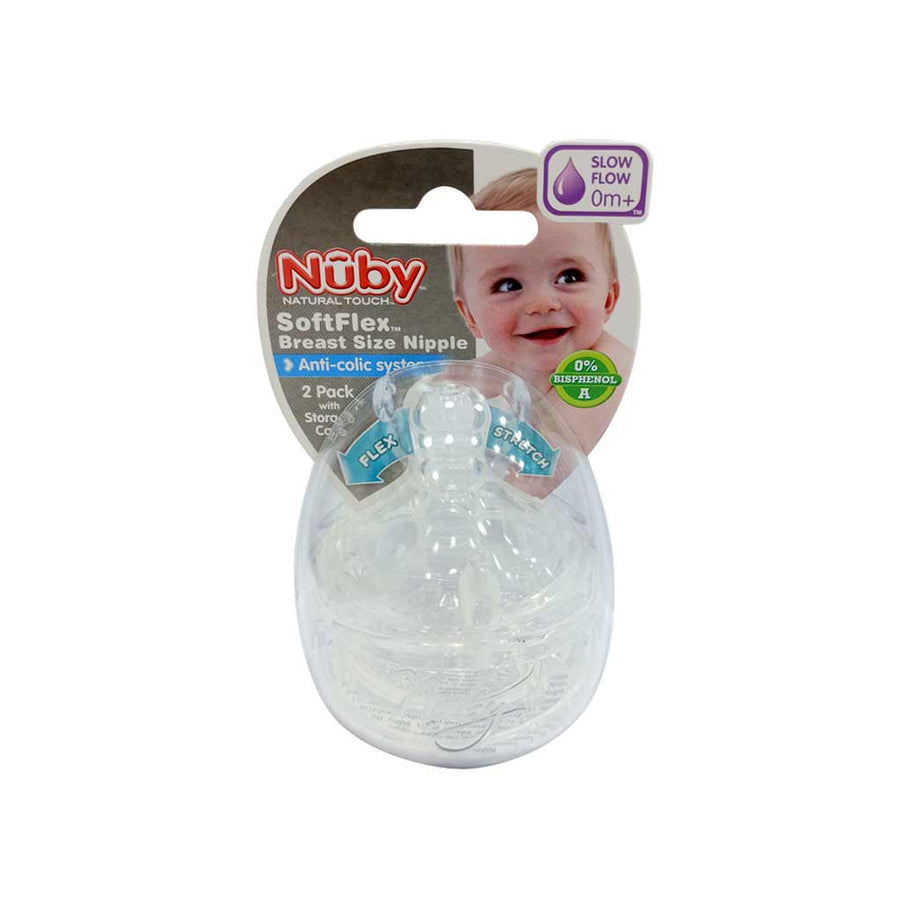 Nuby Nt. Silicon Slow Flow 2Pk 67660