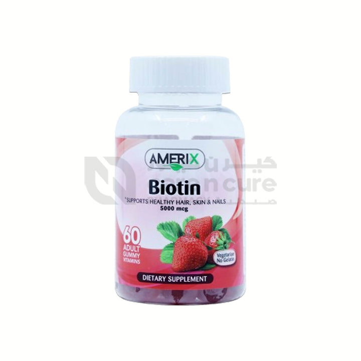 Amerix Biotin Adult Gummys, 60 Vitamins Dietary Supplement