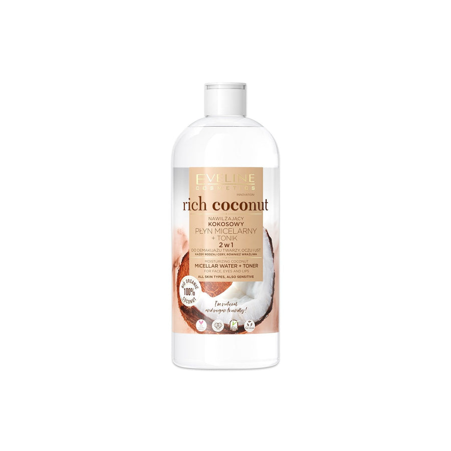 Eveline Rich Coconut Micellar Water + Toner 500ml [F]