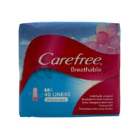 Carefree Breathable Pantyliner Np 40 Pieces