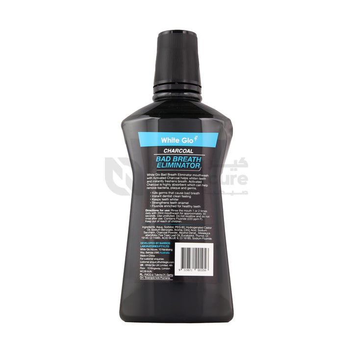 White Glo Charcoal Bad Breath Eliminator Mouthwash