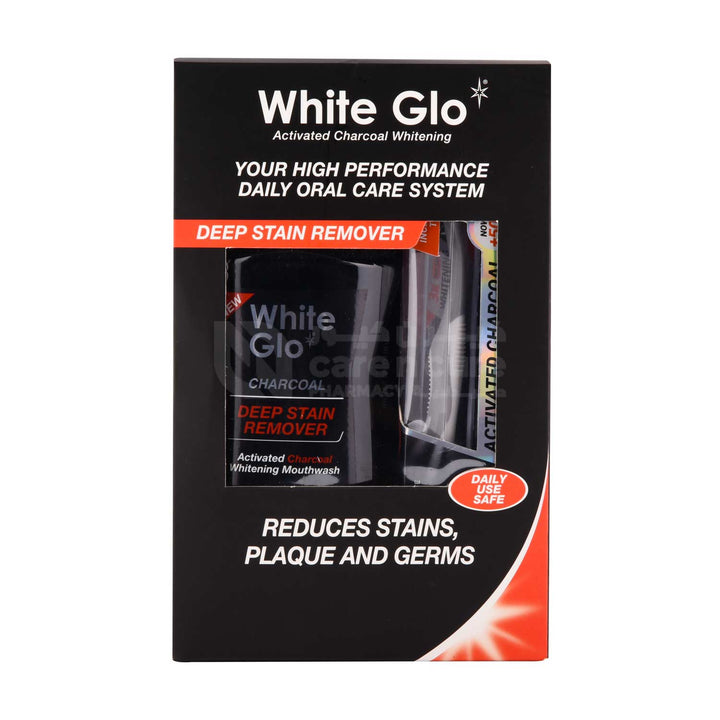 White Glo Charcoal Deep Stain Remover Mouthwash