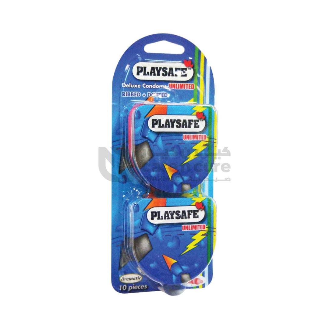 Playsafe Ribbed + Dotted Condom 10 Pieces