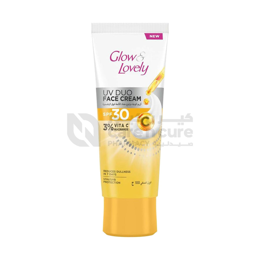 Glow & Lovely Uv Duo Face Cream Spf 30 Vitamin C 100 gm