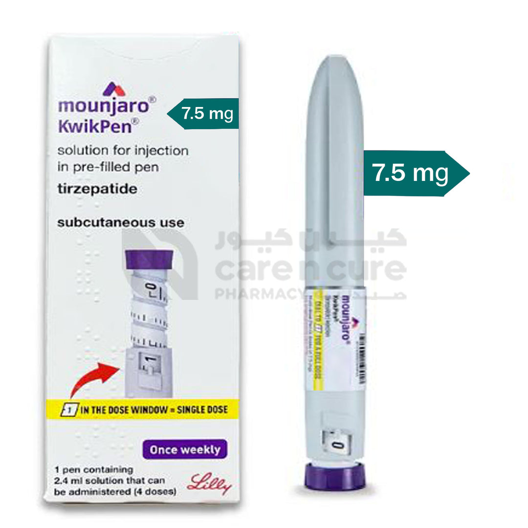 Mounjaro Kwikpen 7.5 mg/0.6ml Pre-Filled Pen 1 Piece (4 Dose) (Original Prescription Is Mandatory Upon Delivery)