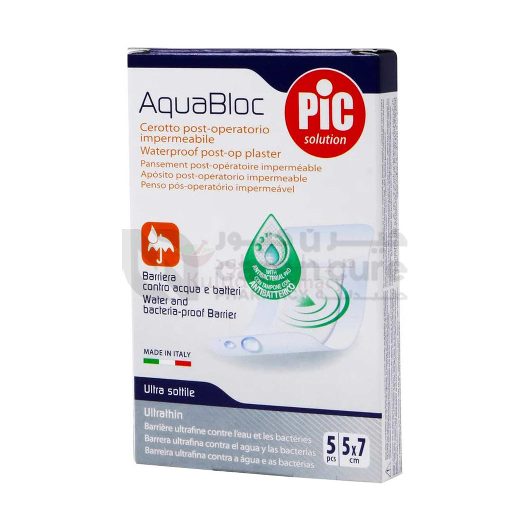 Pic Aquabloc Post Operation (Sterile) 5X7cm Plaster 5 Pieces