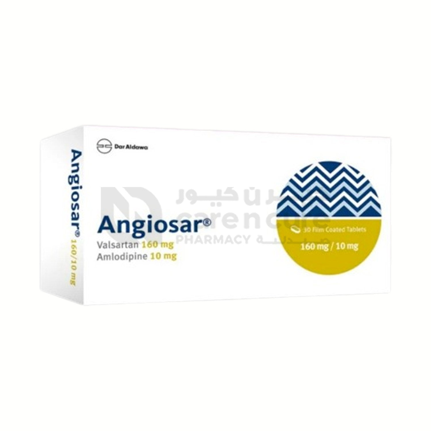 Buy Angiosar 160/10 Mg Tablet 30 Pieces online in Qatar- View Usage ...