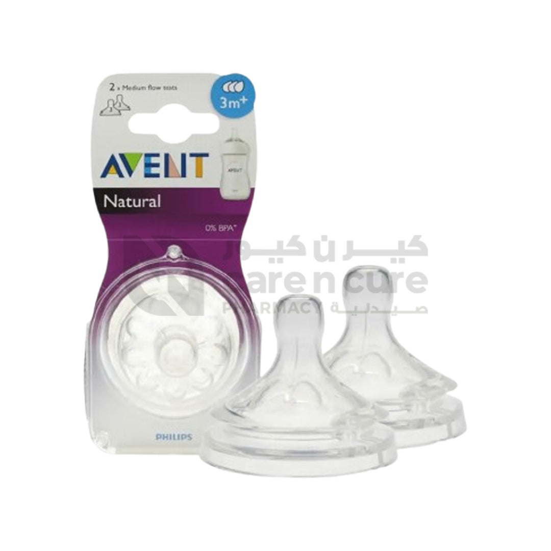 Philips Avent Natural 3.0 Feeding Teats 3 M X2