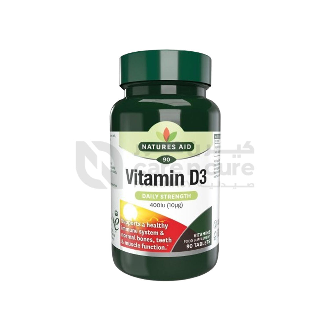 Natures Aid Vitamin D3 400 Iu Tablet 90 Pieces