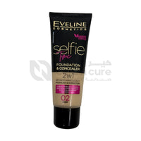 Eveline Selfie Time Foundation & Concealer 02 Ivory 30ml