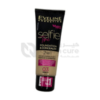 Eveline Selfie Time Foundation & Concealer 03 Vanilla 30ml