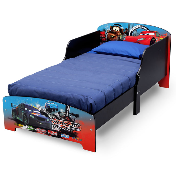 Delta Children - Cars Wooden Bed With Bed Rail