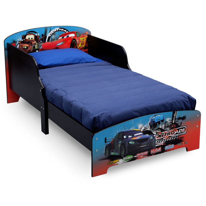 Delta Children - Cars Wooden Bed With Bed Rail