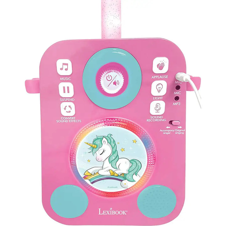 Lexibook - Unicorn Karaoke W/Two Microphones And Light/Sound