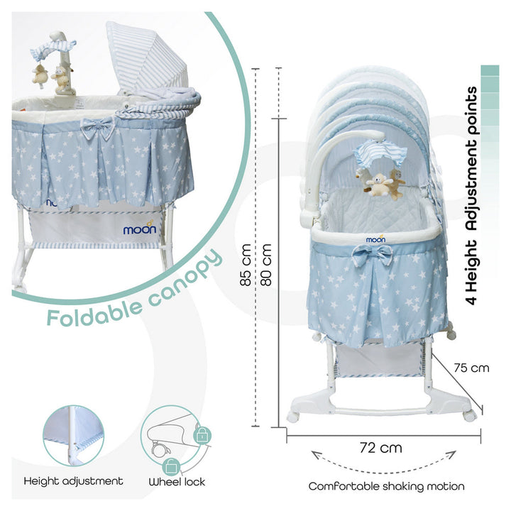 مون سوفي - مهد قابل للتحويل 4 في 1 (بلو ستار)