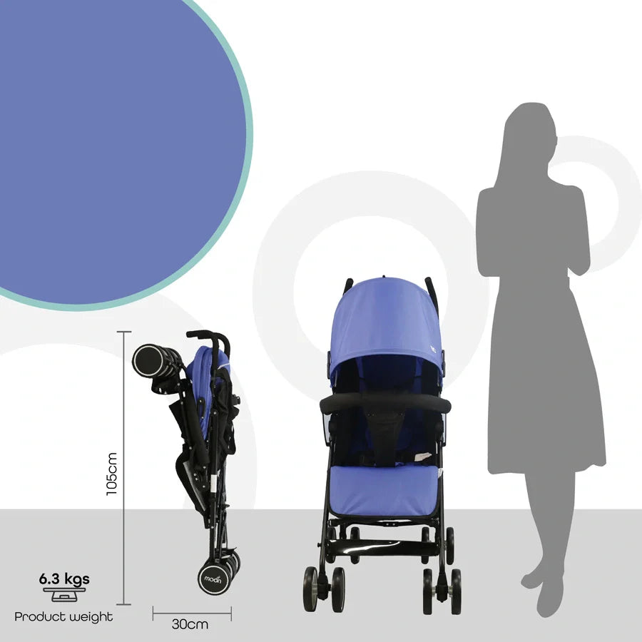 Moon Neo Plus Light Weight Travel Stroller (Cyan Blue)