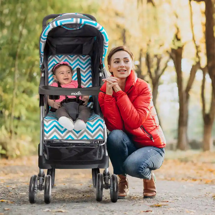 Moon Trek One Fold Stroller (Blue)