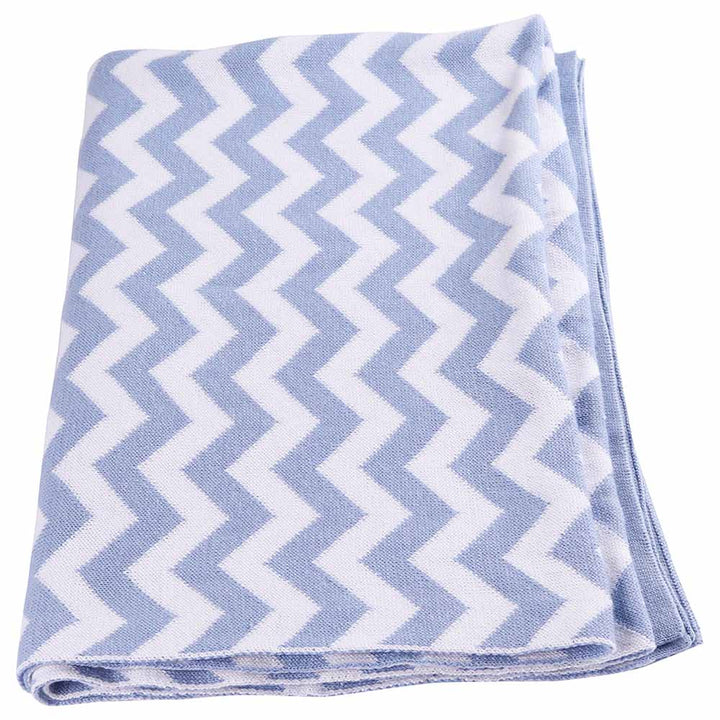 Moon - Soft Stretchy Knitted Cotton Swaddle 70x90cm (Blue)