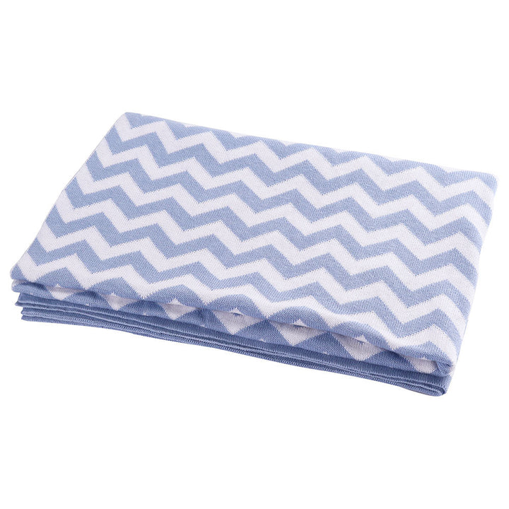 Moon - Soft Stretchy Knitted Cotton Swaddle 70x90cm (Blue)