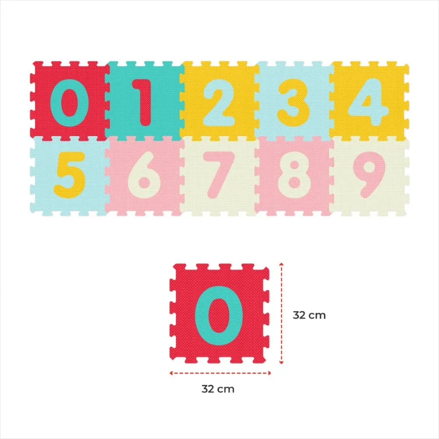 Moon Puzzle Activity Floor Mat Numbers 10pcs