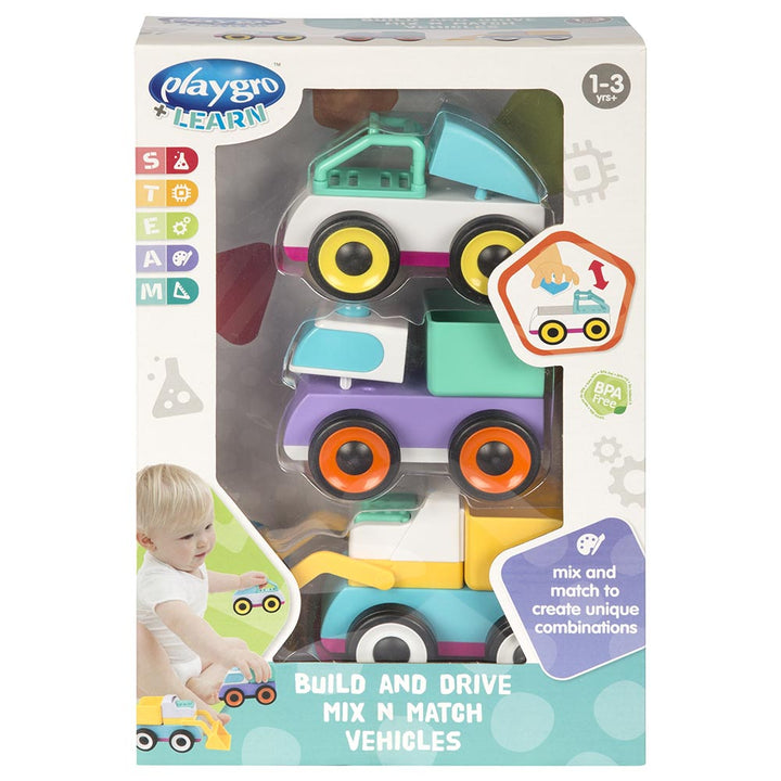 Playgro - Build And Drive Mix N Match Vehicles