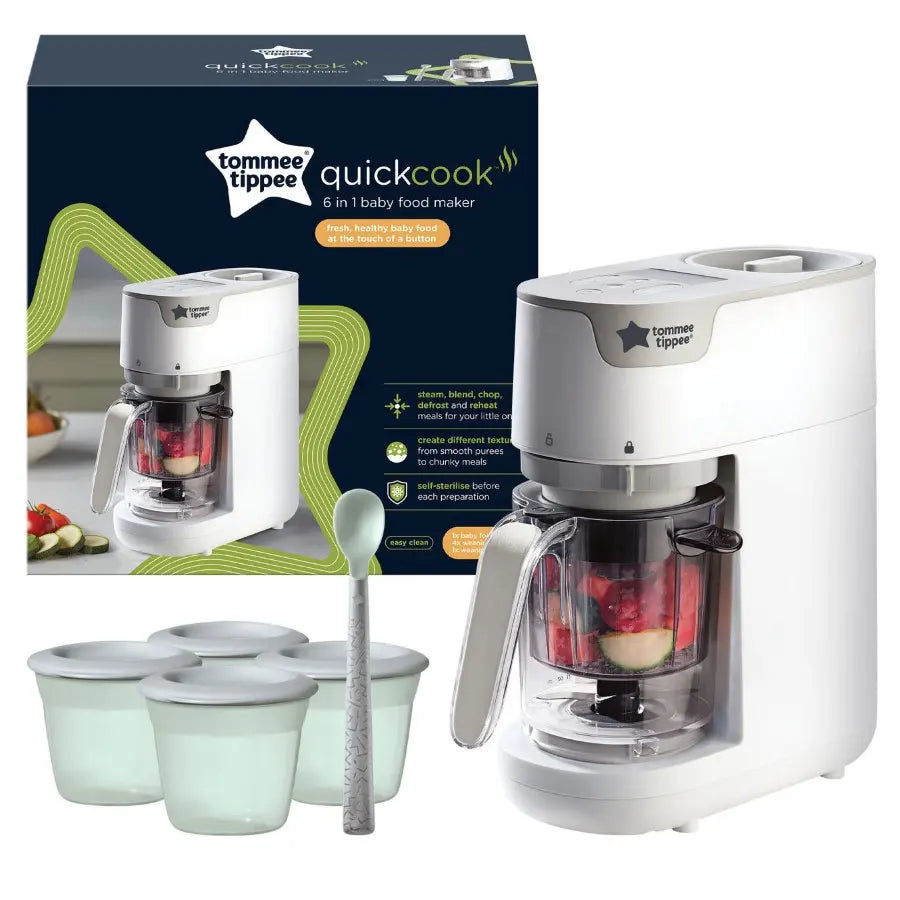 Tommee Tippee Quick Cook 6-in-1 Baby Food Maker 500 ml (White)