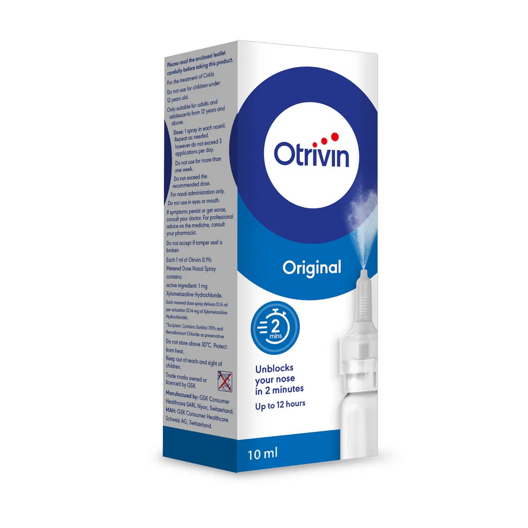 Otrivin 0.1% Md (Adult) Nasal Spray 10ml