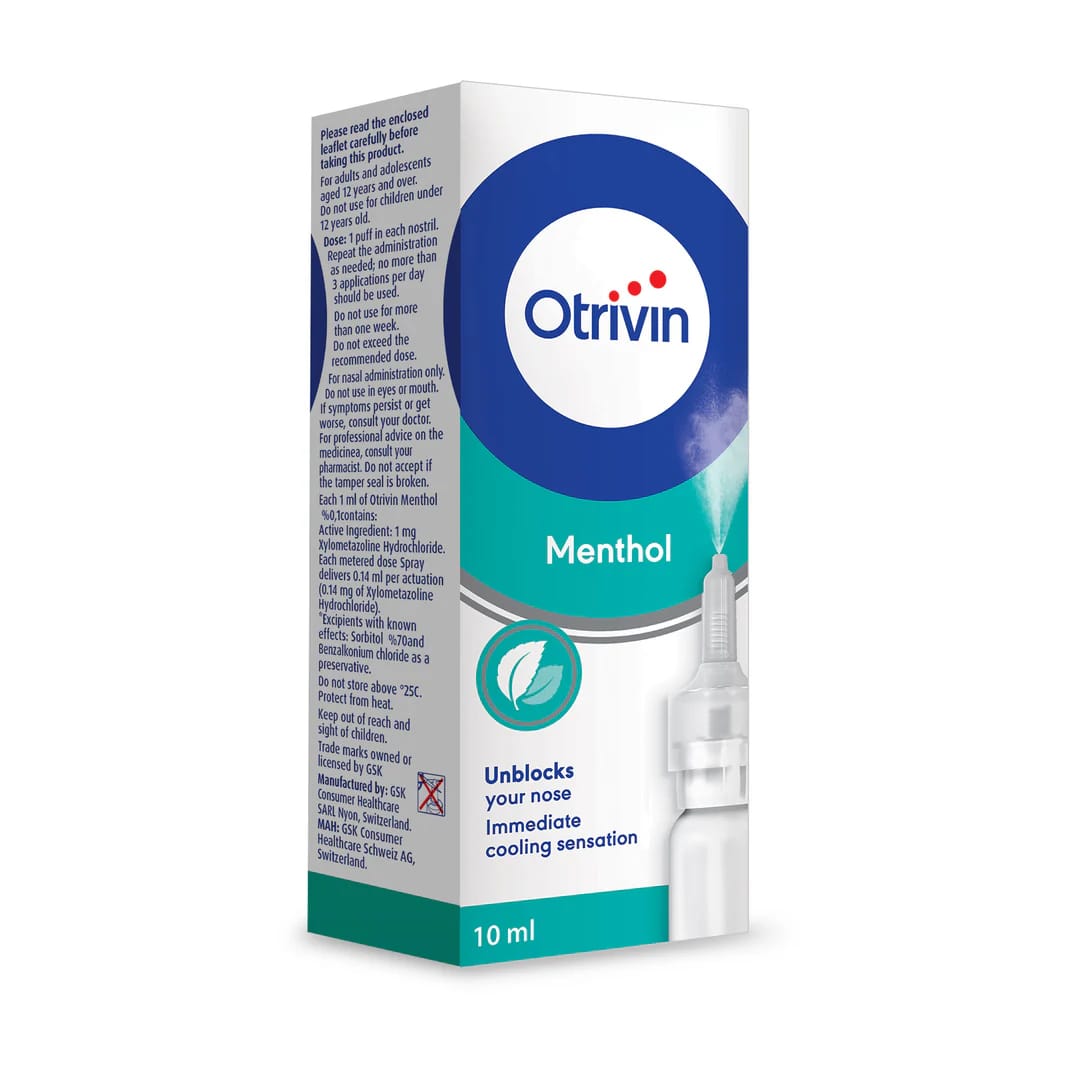 Otrivin 0.1% Menthol Spray 10 ml