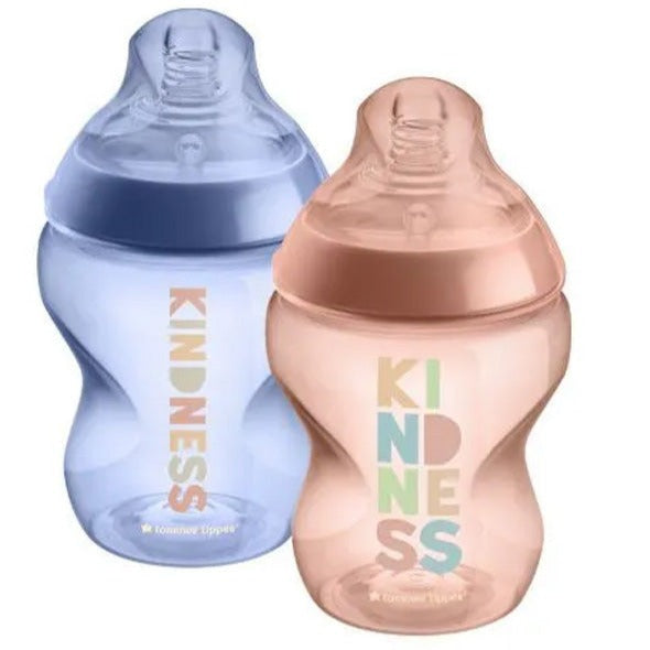 Tommee Tippee Closer to Nature Feeding Bottle, 260ml x 2 - Girl