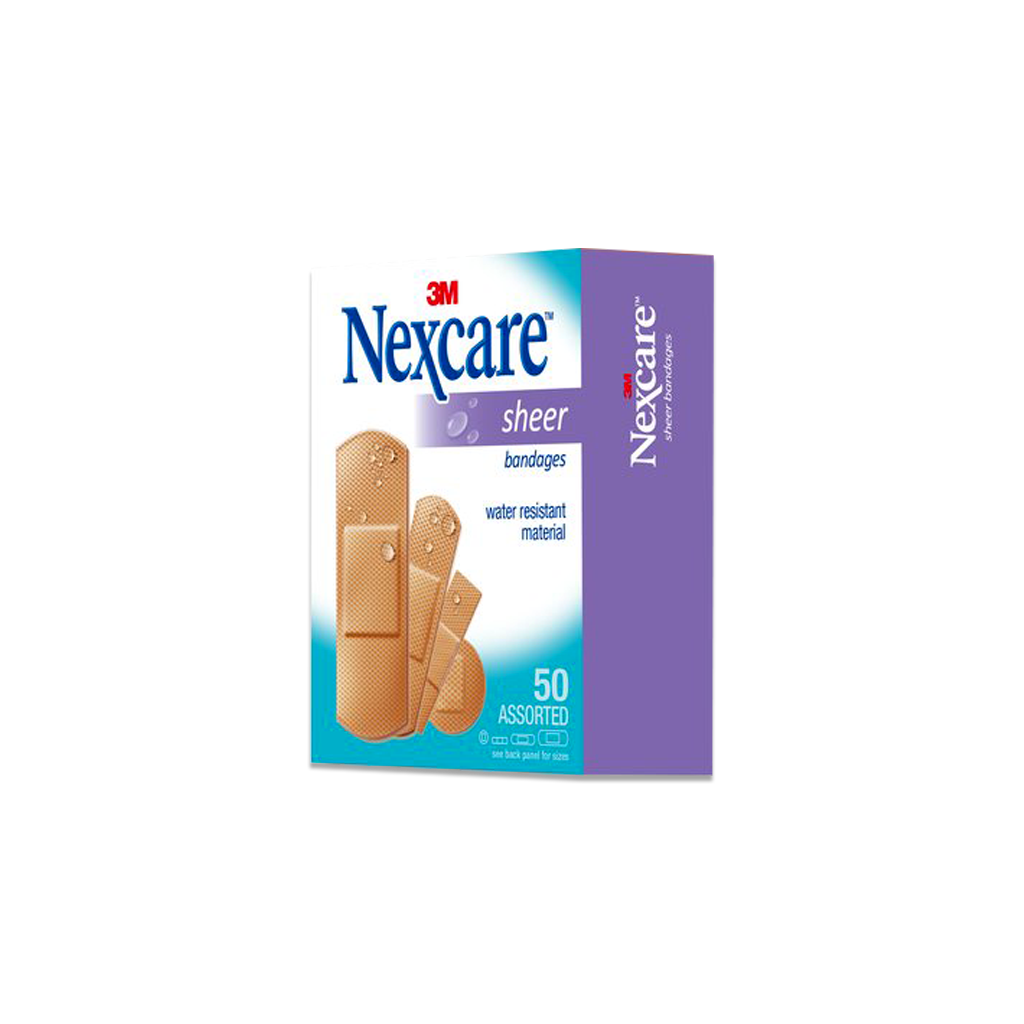 Nexcare Sheer Bandage Asrt 50 Pcs 