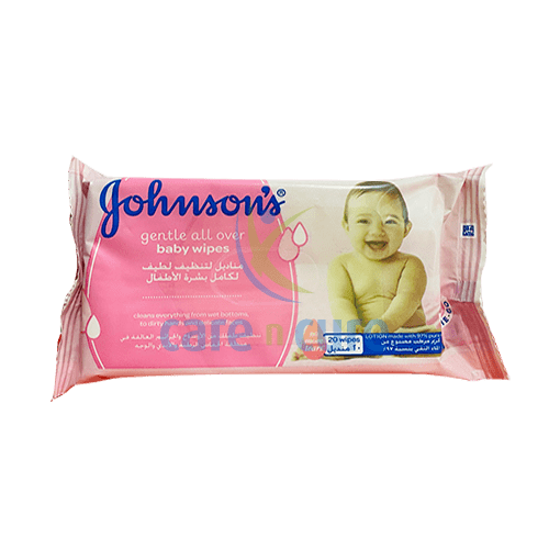 Johnson'S Gentle All Over Baby Wipes 20S