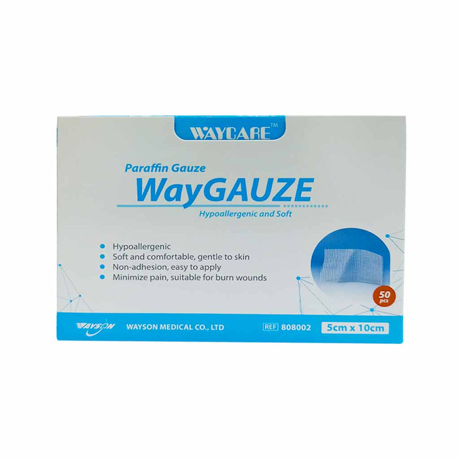 Waycare Waygauze Paraffin gauze 5 X 10 cm 50's