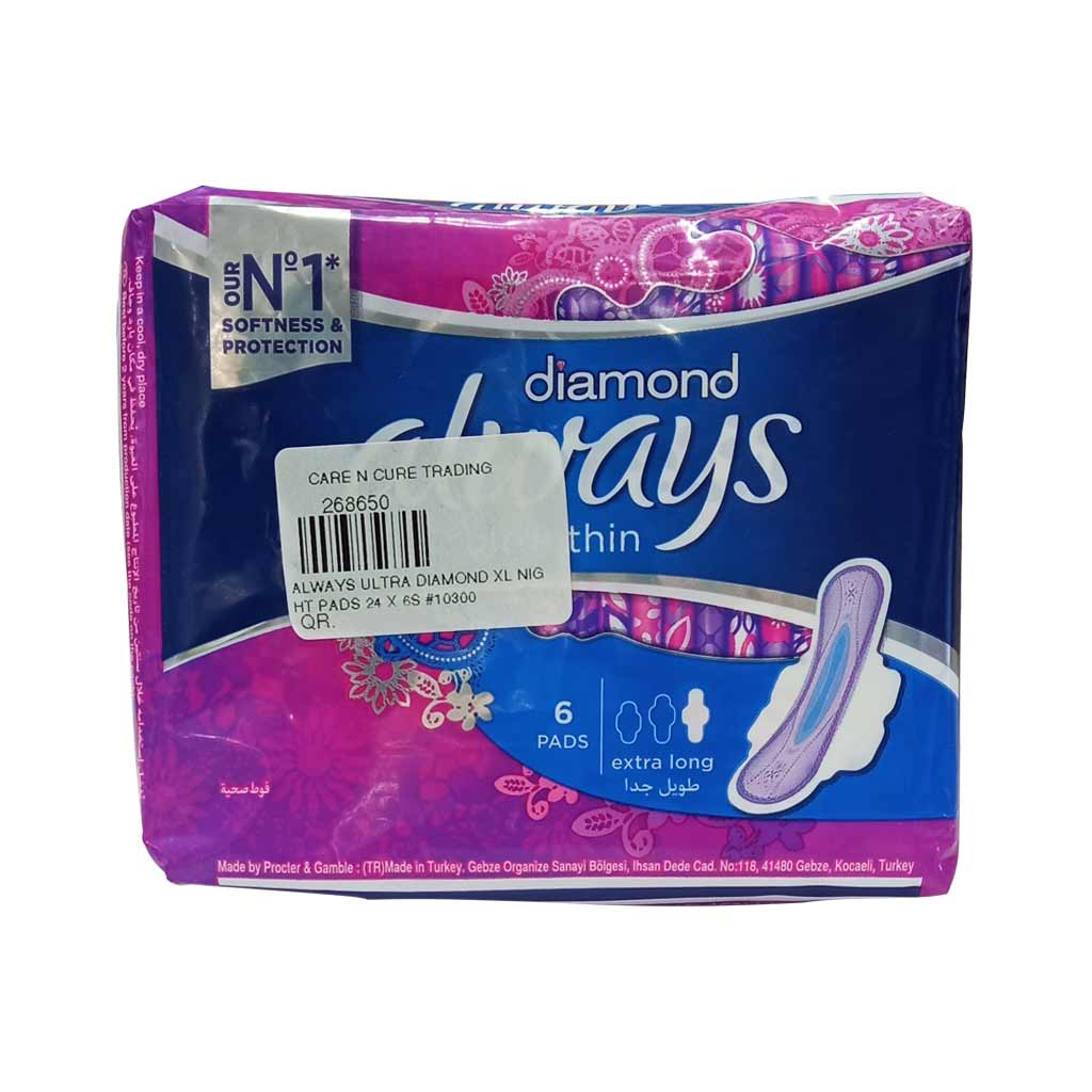 Always Ultra Diamond XL Night Pads 24 X 6S