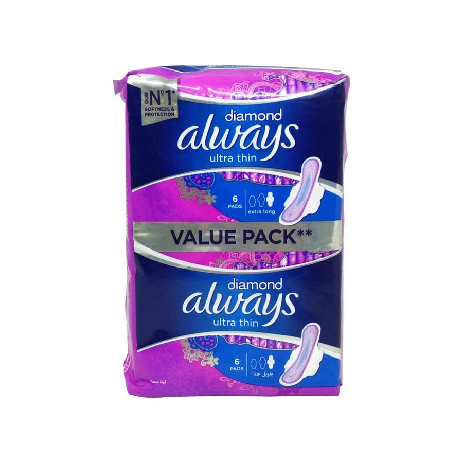 Always Ultra Diamond XL Night Pads 12 X12S