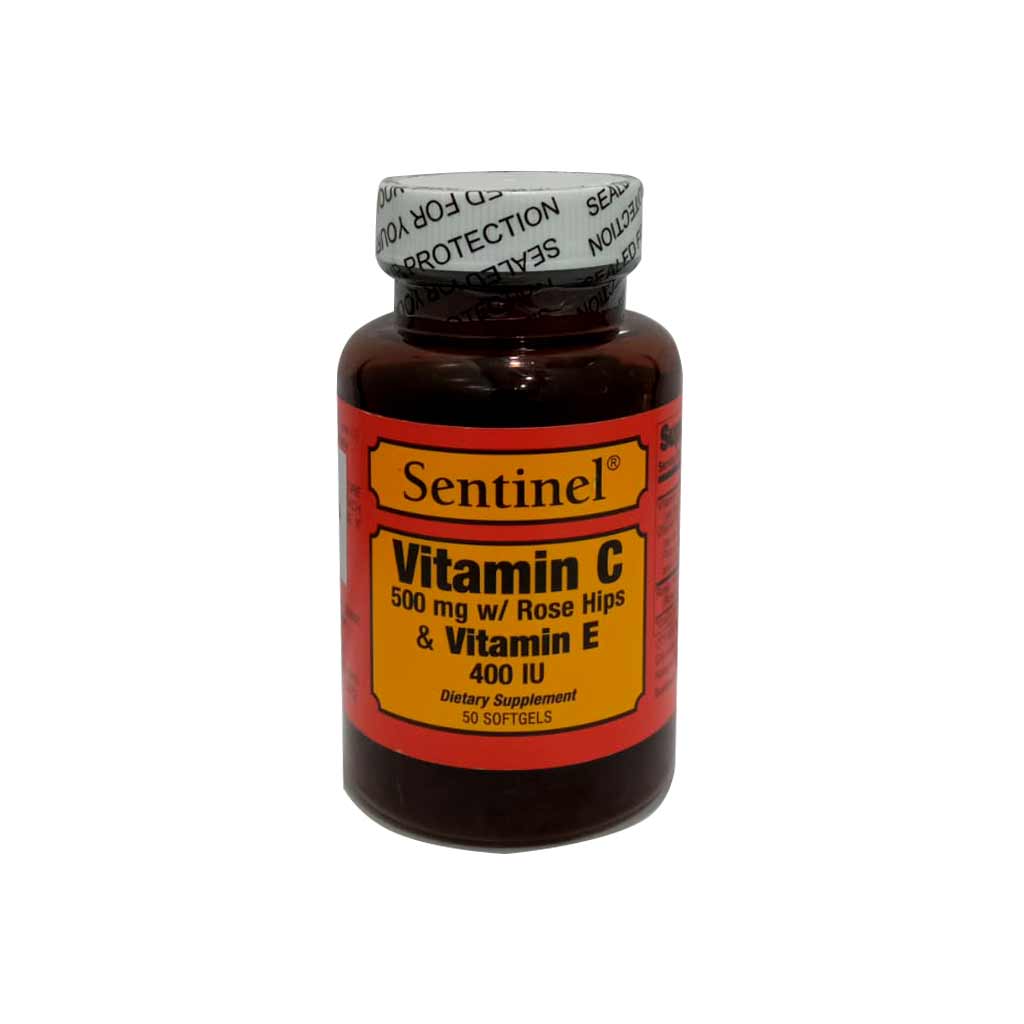 Sentinel Vit C 500 & Vit E 400 Iu Rose Hips Softge