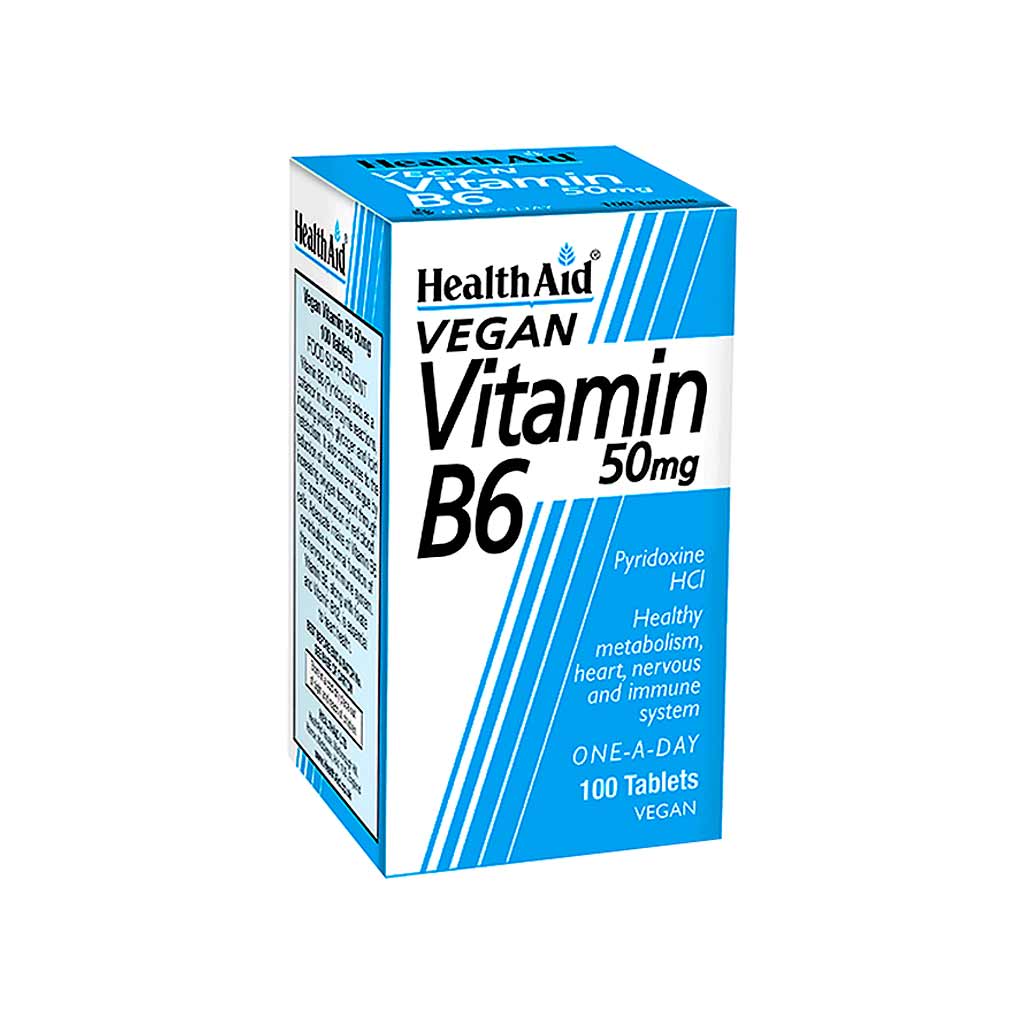 Health Aid Vita B6 50mg Caps 100's