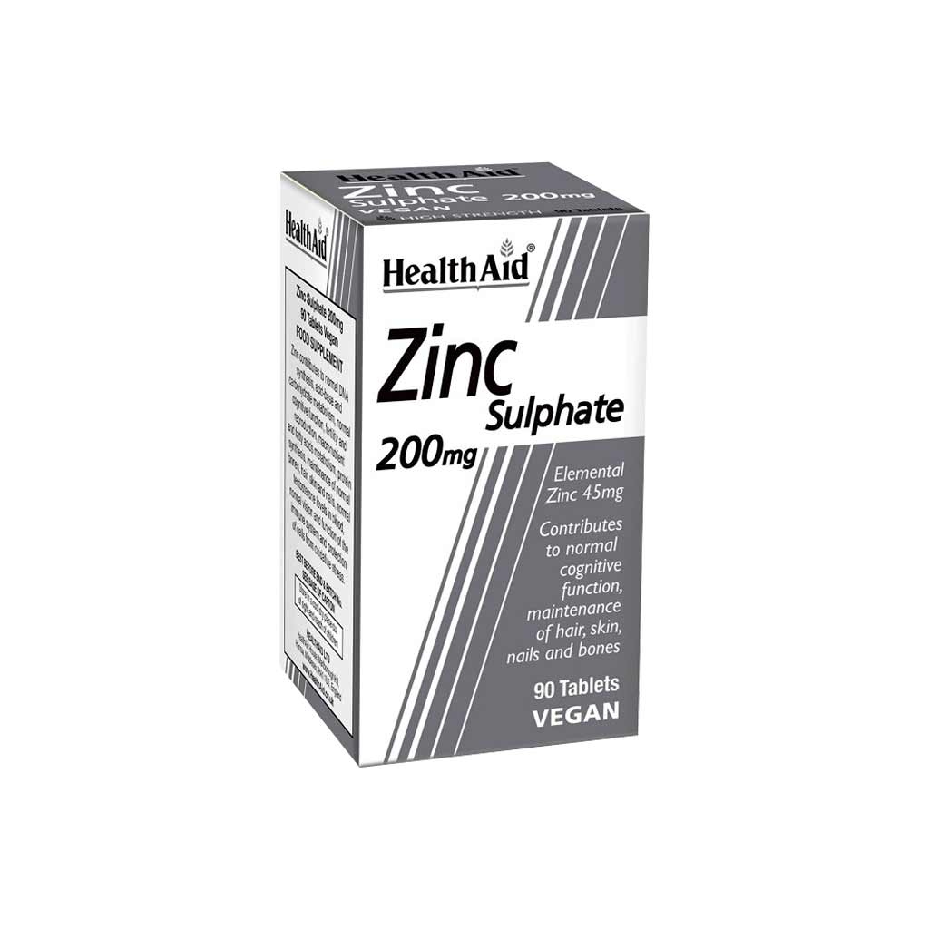 Health Aid Zinc Sulphate 200 mg Tablets 90's