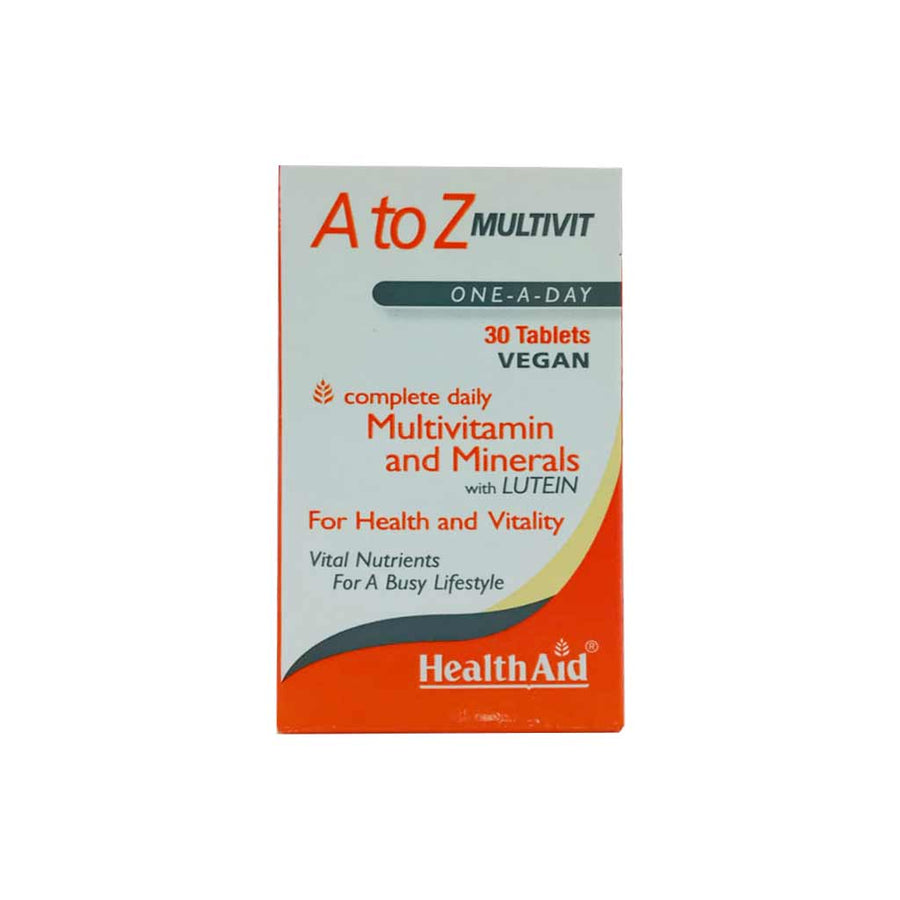 Health Aid A To Z Multi Vitamin Vegan Tablets 30'