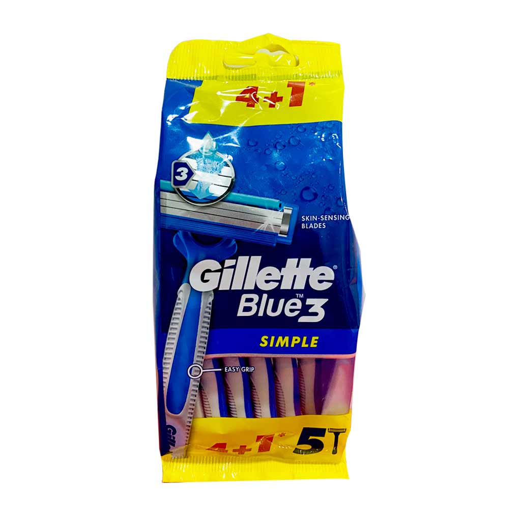 Gillette Fp Blue3 Simple 4+1 Bag 1X6