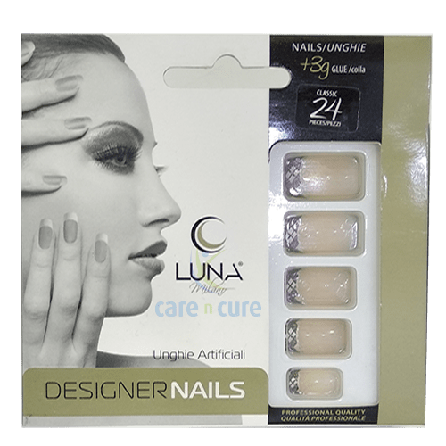 Luna French Nails Brown Rhombus Lu067