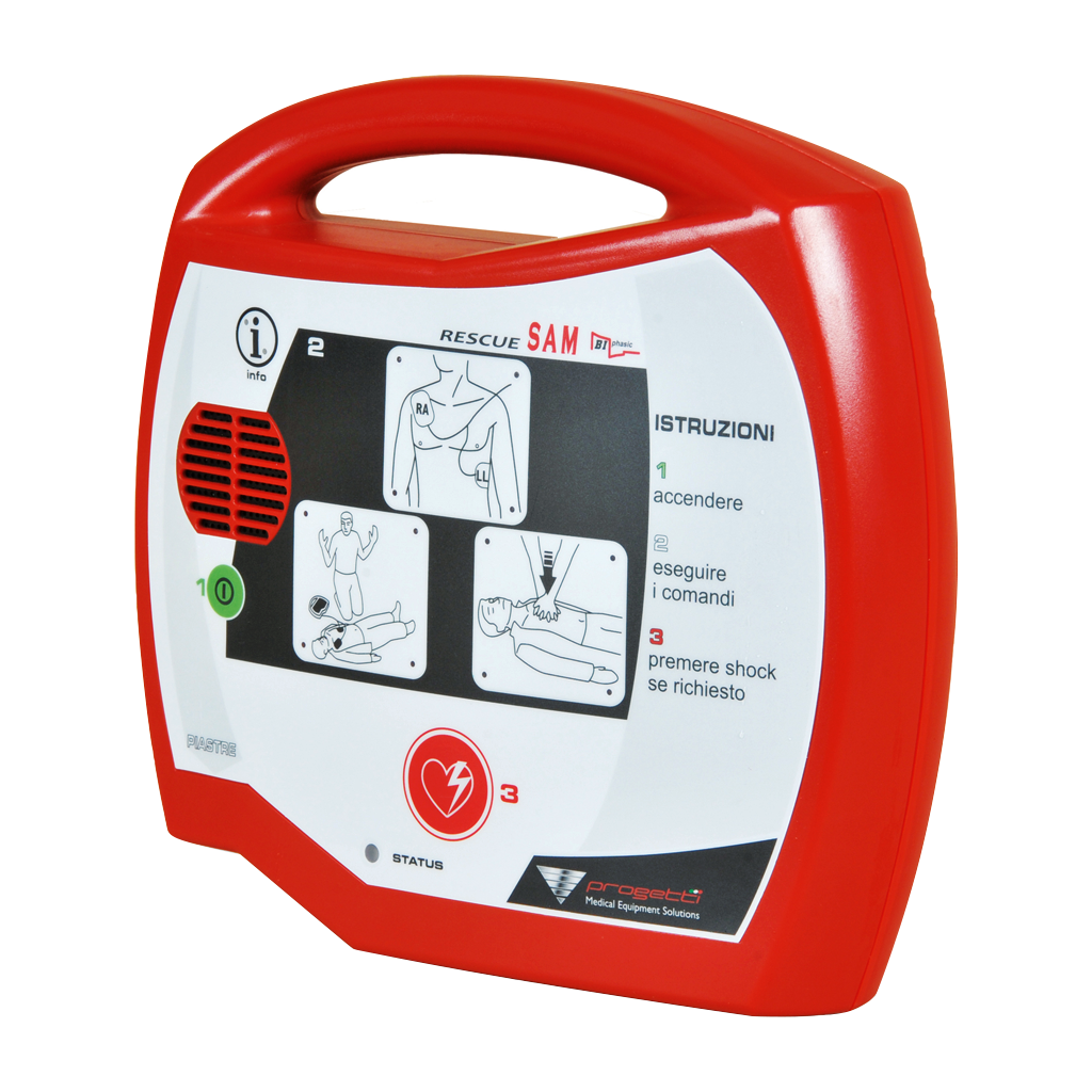 Defibrillator Aed Rescue Sam With Battery & Pads Set