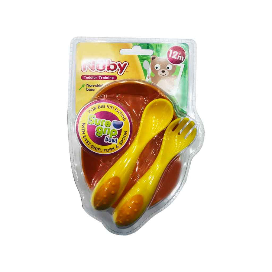 Nuby Sure Grip Bowl Plus Fork 6M+ 5327